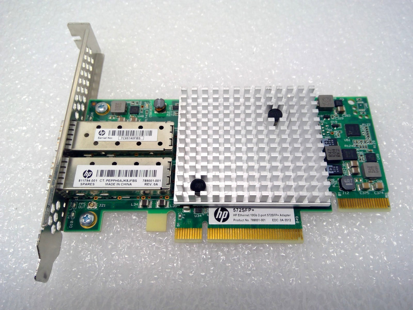 HP 811794-001 789001-001 ETHERNET 10GB 2-PORT 572SFP+ ADAPTER High Bracket