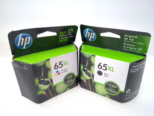 Genuine HP 65XL Black & Tri-Color Combo Ink Cartridge For HP DeskJet /ENVY/AMP