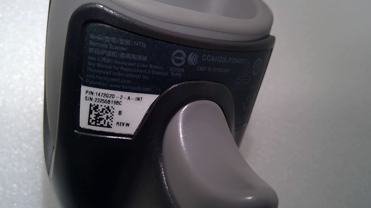 Honeywell 1472G2D-2-N-INT 1472g 2D Wirdeless Bluetooth Scanner NO Cable/case