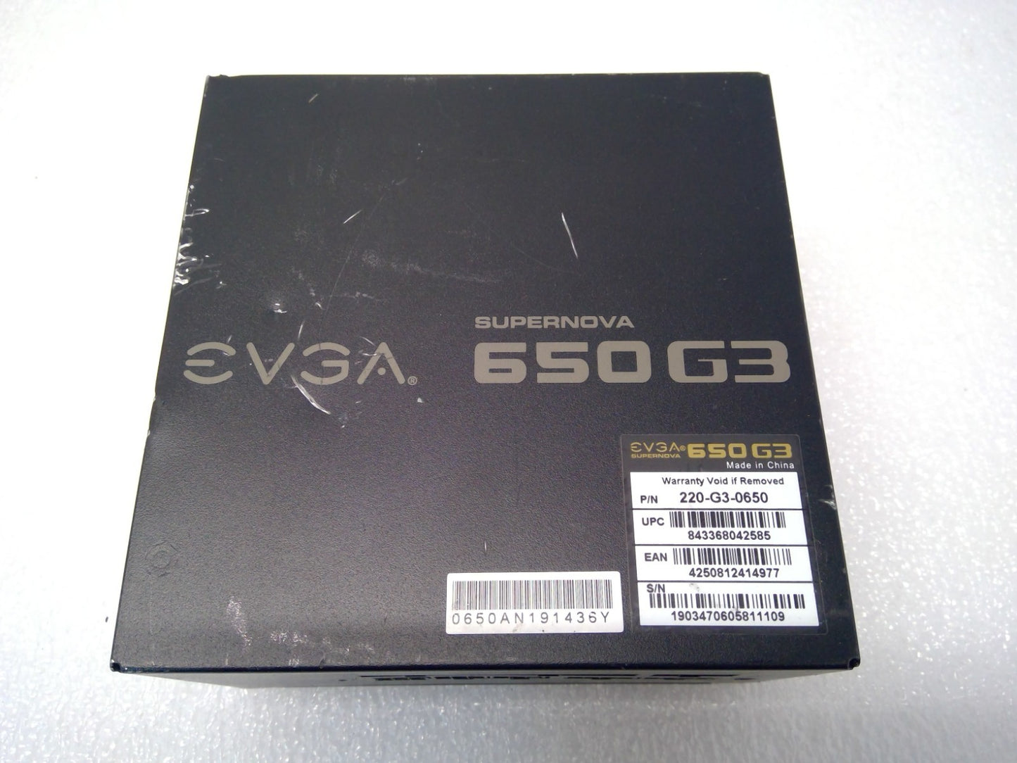 EVGA SUPERNOVA 650 G3 80Plus Gold 650W Fully Modular Power Supply*No Cable*