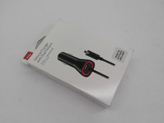 Vehicle Charger with Dual Output for Micro USB  and LED Light 31-1139-01-VW
