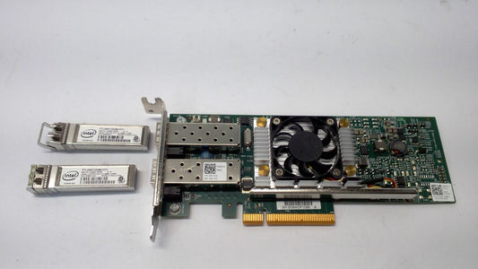 DELL 0N20KJ / 0Y40PH BCM57810S 10GB DUAL PORT PCIE NETWORK CARD W/ 2x SFP