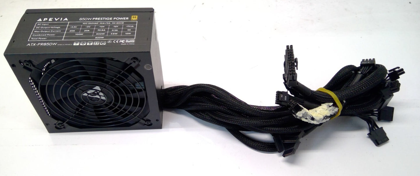 Apevia 850W Prestige Power 80 Plus Gold 850W ATX-PR850W Non Modular Power Supply
