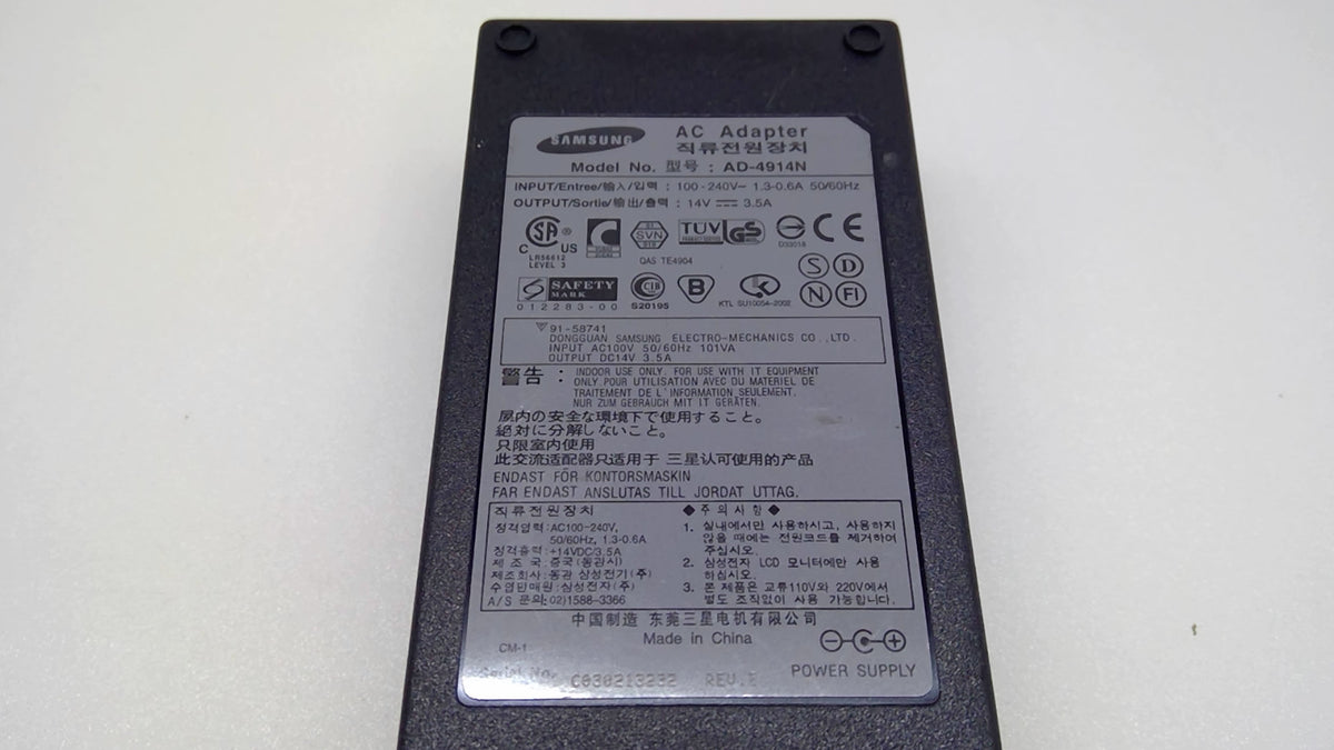 Genuine Samsung AD-4914N 14V 3.5A 49W Monitor AC Adapter Power Supply