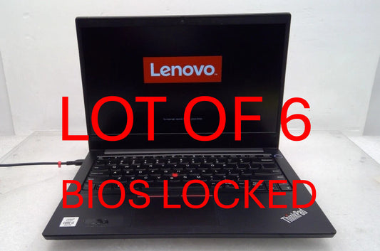 Lot of 6 ThinkPad E14 G1 14" i5-10210U@1.6GHz 16GRAM No HDD/Battery/Locked/Cover
