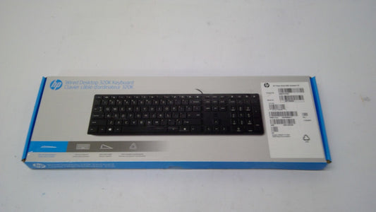 New HP 320K Desktop Wired USB Keyboard US - BLACK 9SR37AA#ABA 9SR37UT#ABA