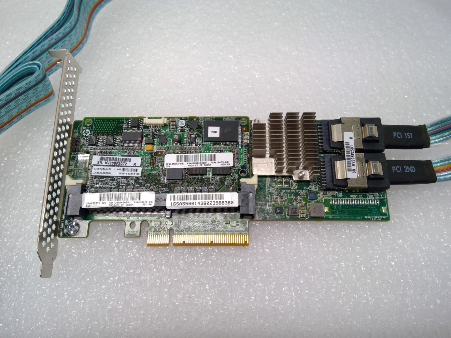 631671-B21 633538-001 HP G8 P420/2GB FBWC 6GB 2PORT SAS CONTROLLER Card W/ CABLE