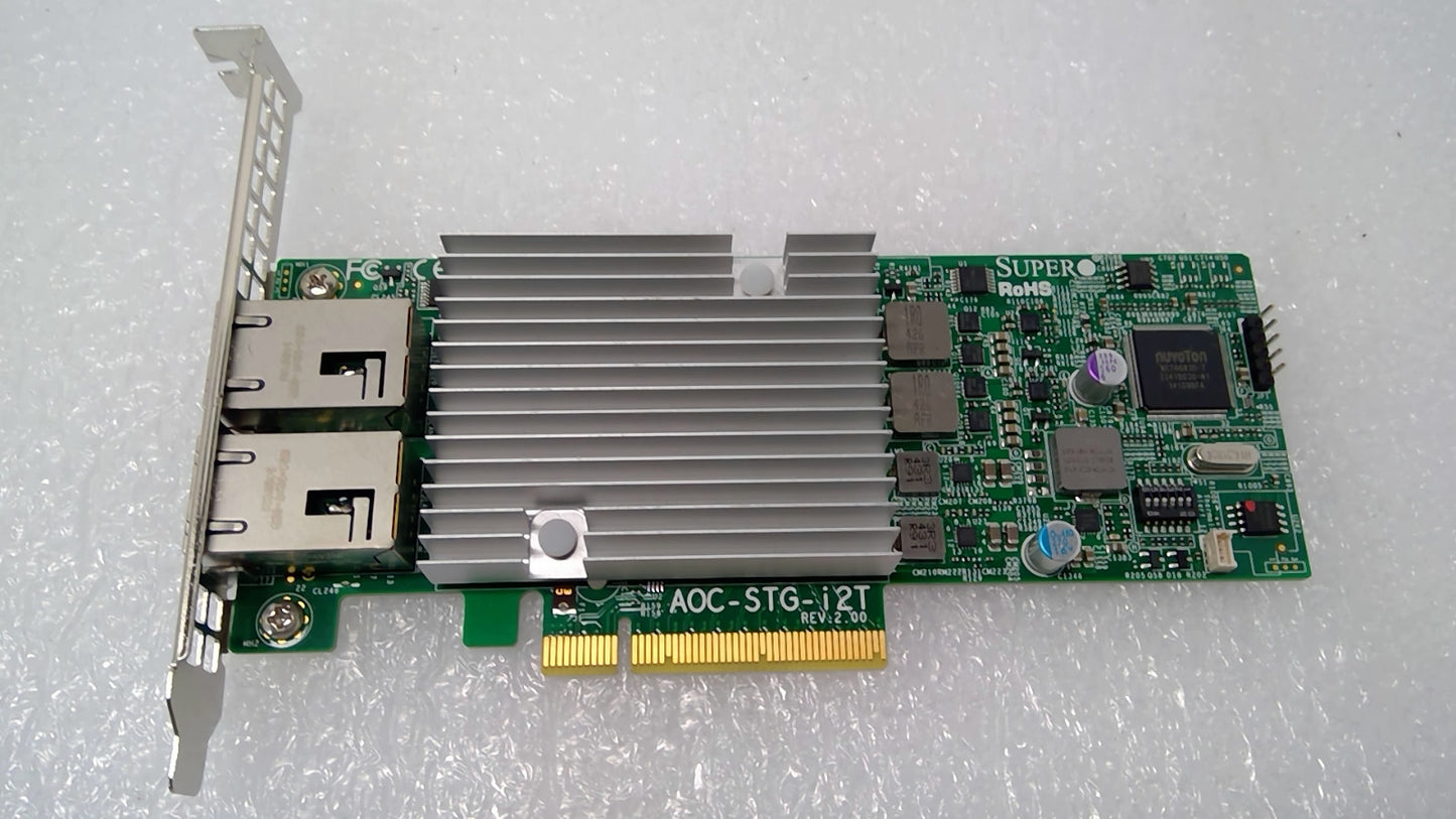 Supermicro AOC-STG-i2T 2.00 Intel X540-AT2 2-Port 10GbE RJ45 PCIe 2.1 x8 NIC