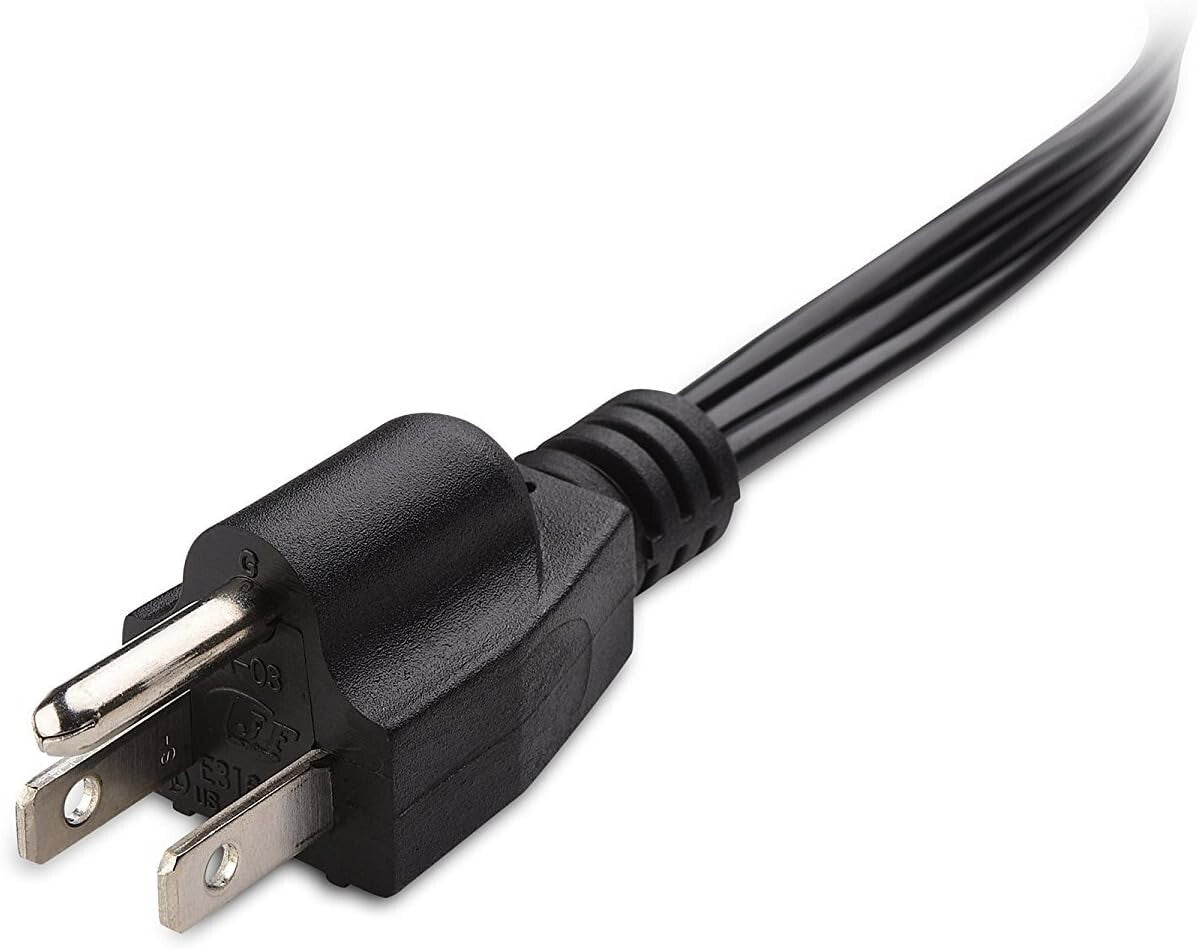 3 Prong Mickey Mouse AC Power Cord 125v 250v 10Amp 18AWG IEC320 C5 to NEMA 5-15P