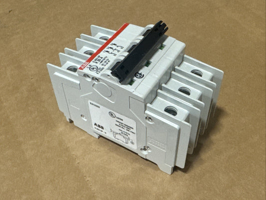 ABB S203U-K20A Circuit Breaker, 20 Amp, 240Vac, 3-Pole, UL489, DIN Rail Mount