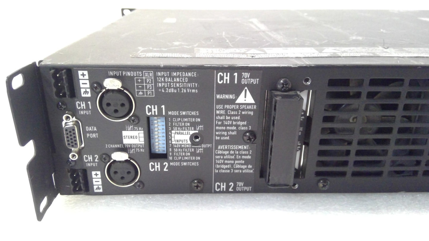 QSC CX1202V 1200W 70V 2-Channel Power Amplifier CG011ZY  W/Power Cord ~Tested