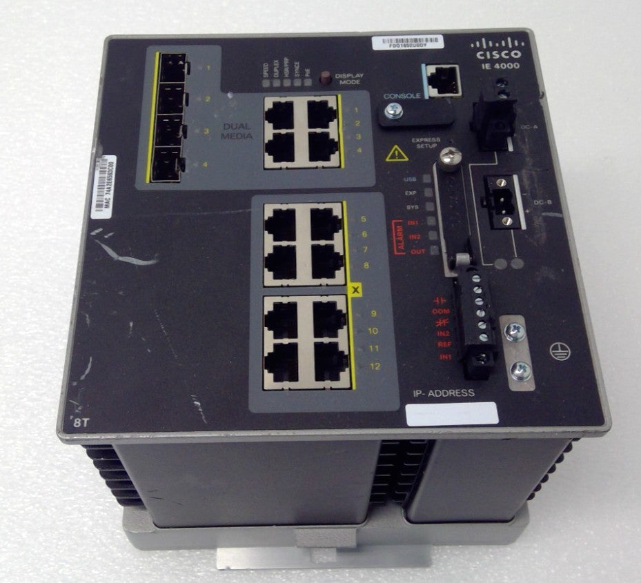 Cisco Industrial Ethernet Switch IE-4000-8T4G-E 12-Port Managed DIN Rail