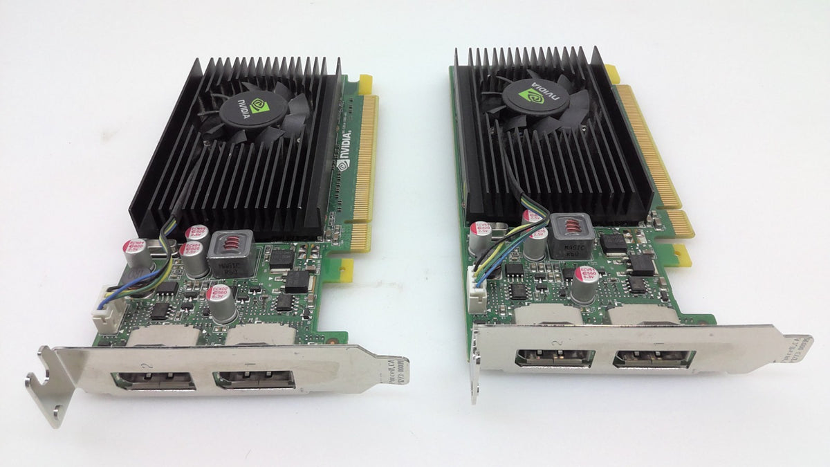 Lot of 2 HP  NVIDIA NVS 310 1 GB Dual DisplayPort  Graphics Card 818243-001 Low