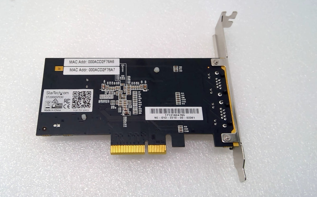 StarTech ST2000SPEXI Dual Port PCIe Gigabit Server NIC Card Intel I350-AM2