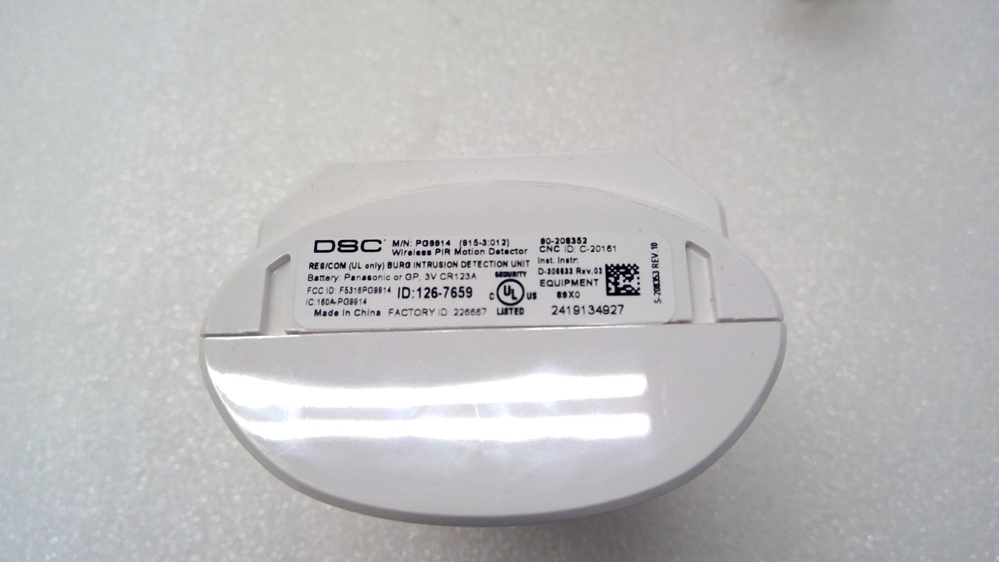 PG9914 DSC PowerG wireless indoor pet-immune PIR motion detector