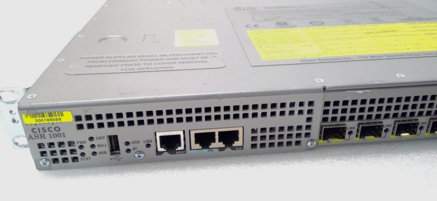 Cisco ASR1001 Aggregation Services Router 4 Built-in GE Ports Dual AC/Power