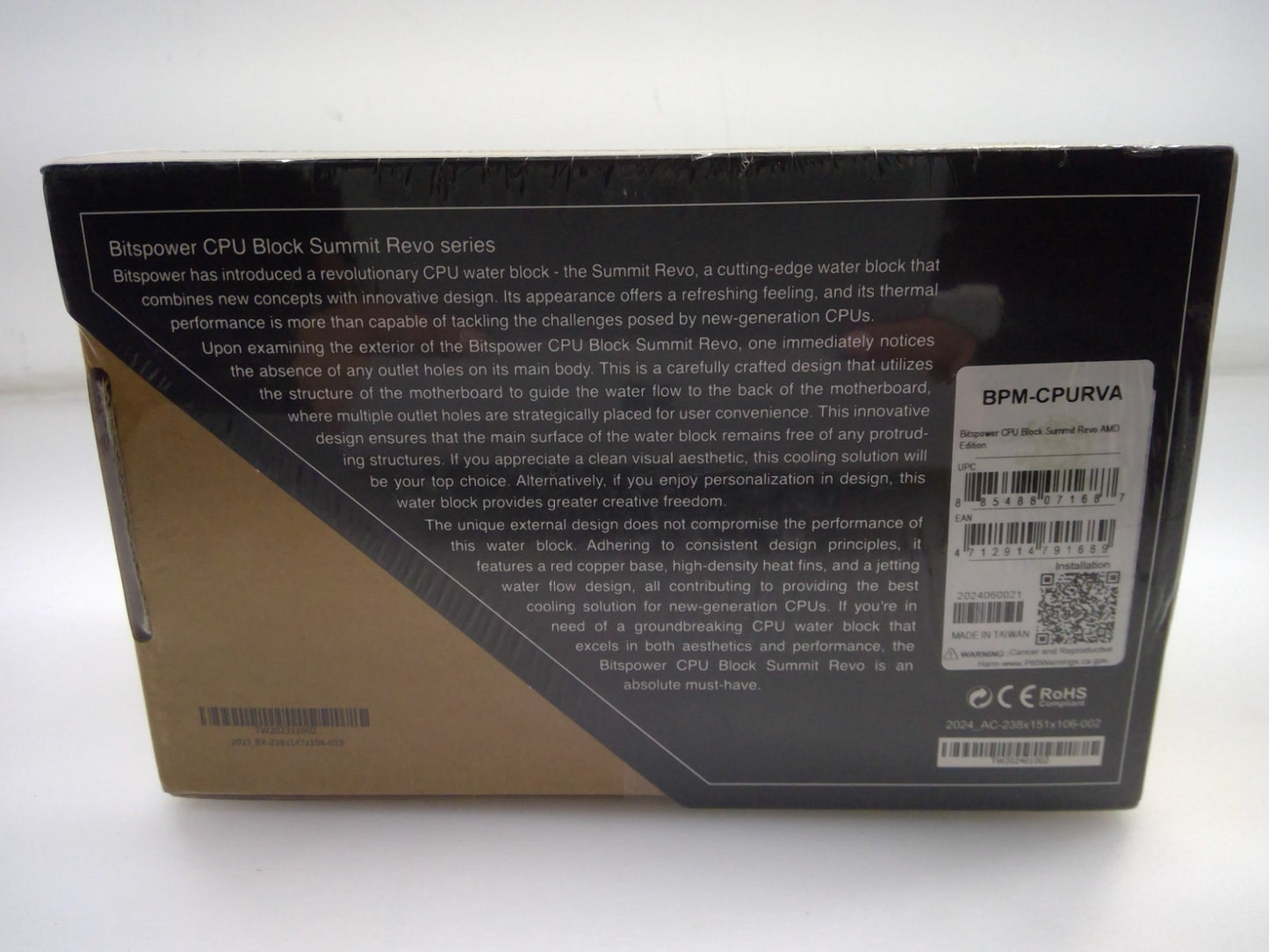 Bitspower CPU Block  Summit Revo Origin/AMD Edision Water Block BPM-CPURVA