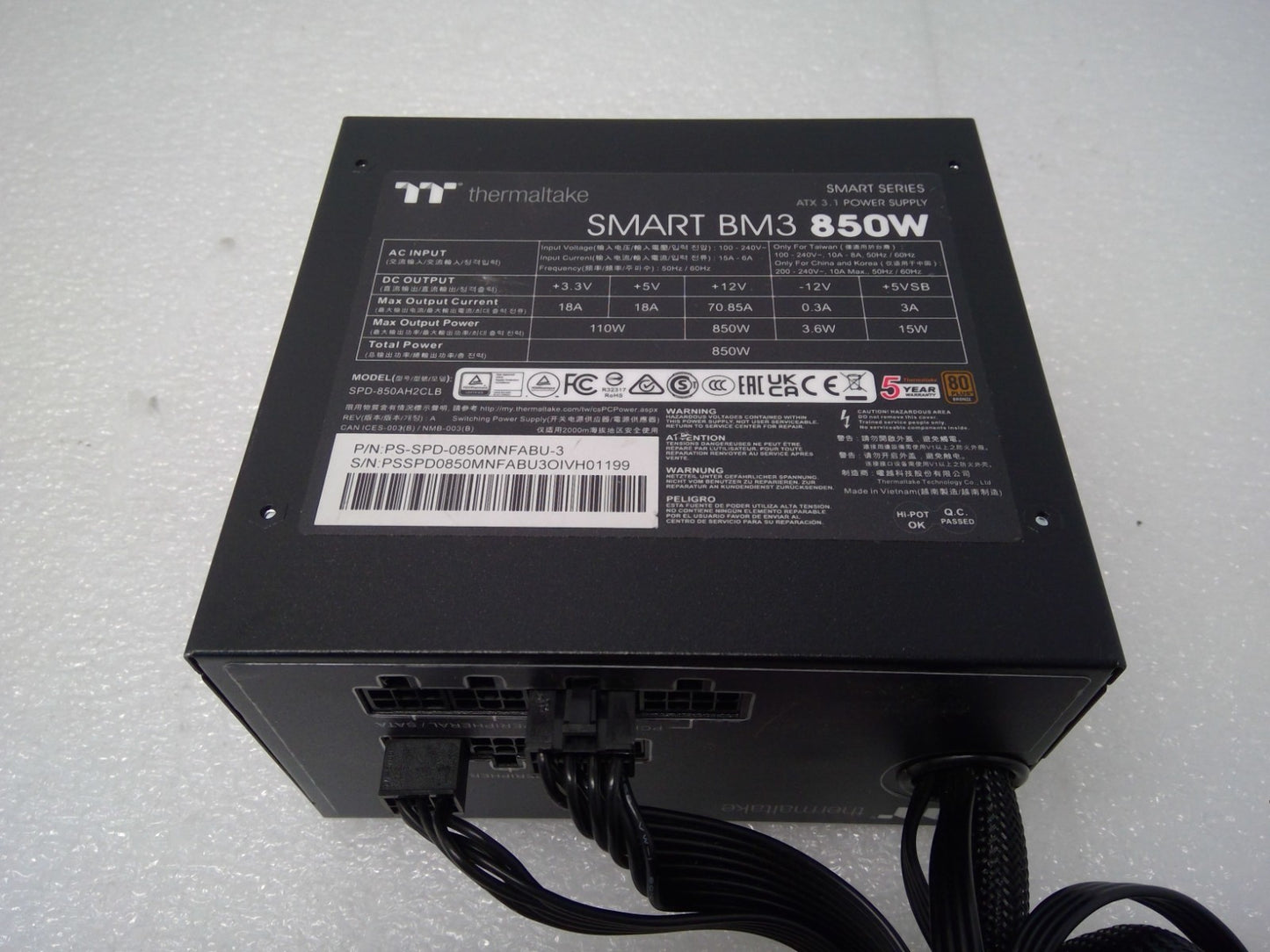 Thermaltake 850W Smart BM3 80+ Bronze Semi-Modular Power Supply PSU