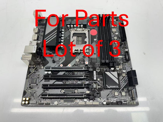 Lot of 3 *For Parts* GIGABYTE B760M C V2 Motherboard DDR5 Intel No WIFI