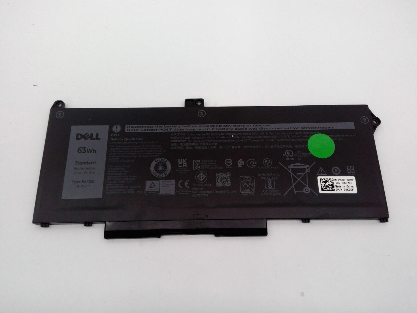 Genuine Dell Battery RJ40G for Dell Latitude 5420 5520 Precision 3560, 63Wh