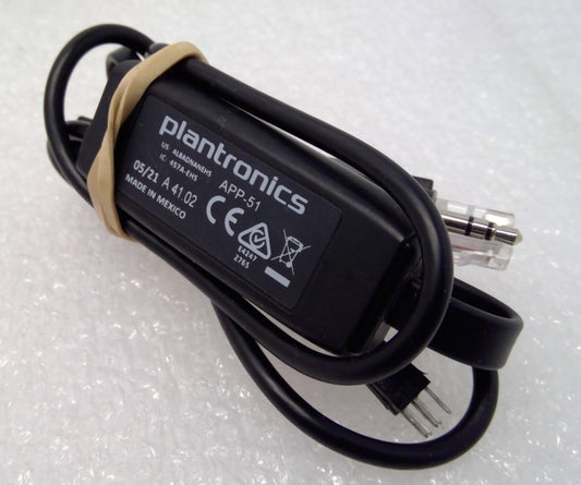 Plantronics Poly APP-51 Electronic Hook Switch Cable- Black