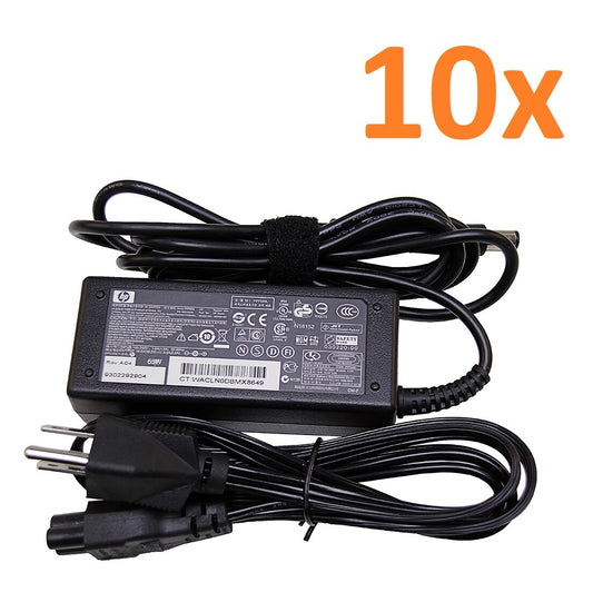 (10) Genuine HP 65W AC Adapter 18.5V 3.5A Laptop Charger 608425-001 609939-001