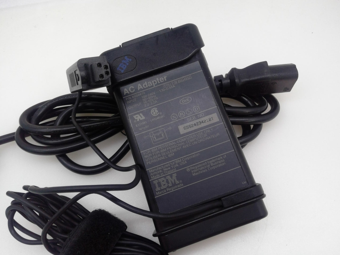IBM Thinkpad PC Computer AC Adapter 85G6670 4 Pin 16-10V 2.2-3.2A 85G4952 VTG