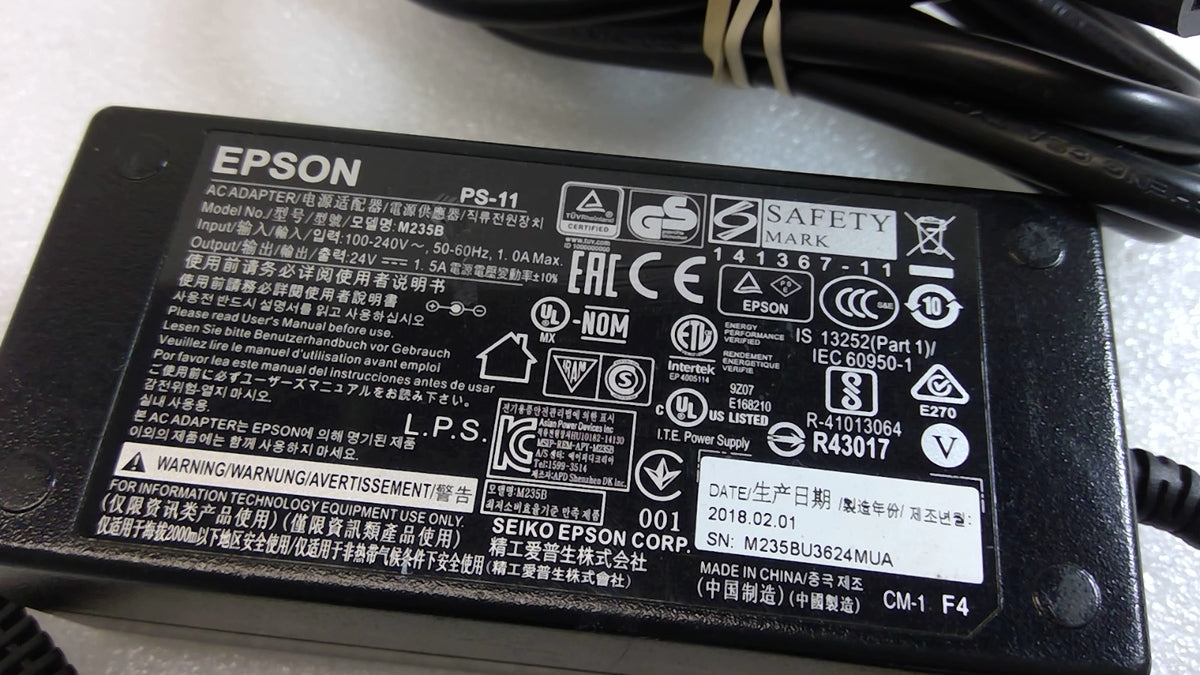 Original Epson PS-11 M235B 24V 1.5A Power Supply for TM-P60II TM-P80 Mobilink
