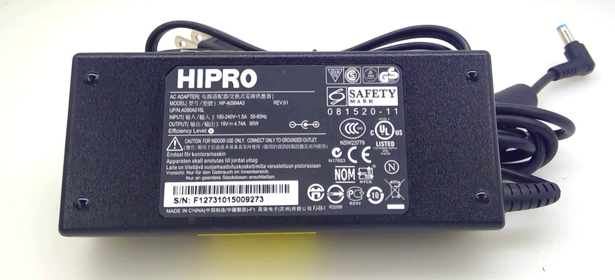 Genuine HIPRO HP-A090A3 90W 19V 4.74A AC Power Adapter Blue Tip Charger