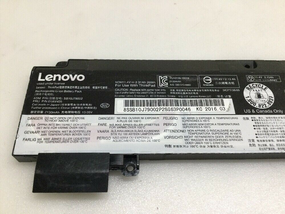 Genuine Lenovo ThinkPad T460s T470s Battery 01AV405 01AV406 01AV407 01AV408