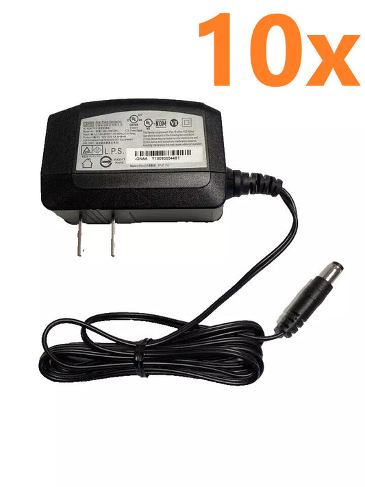 Lot of 10 - APD 12V 1A AC POWER ADAPTER WA-12M12FU 100-240V 50-60Hz .5A - 5.5mm