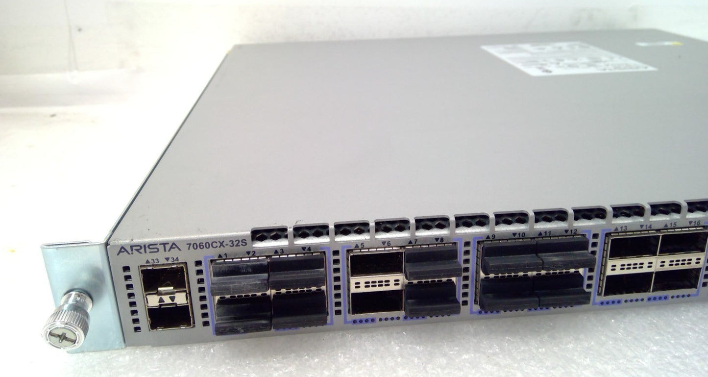 Arista 7060X 32x100GbE QSFP &2x 10GbE SFP+ Switch DCS-7060CX-32S-R *Read Detail*