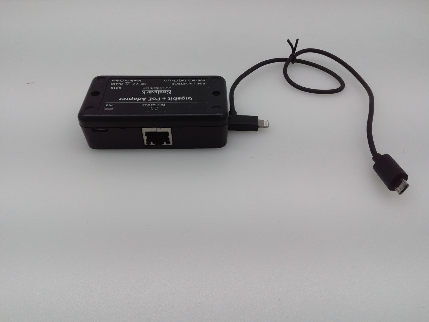 Redpark L6-NETPOE Gigabit+ PoE Adapter - Power Over Ethernet CAT5 for Apple iPad