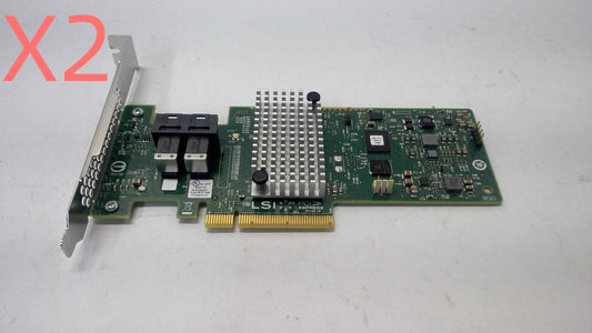 LOT OF 2 46C9115 H3-25499-03 IBM SAS9340-8I SERVERAID 12GB 8-PORT CONTROLLER LSI