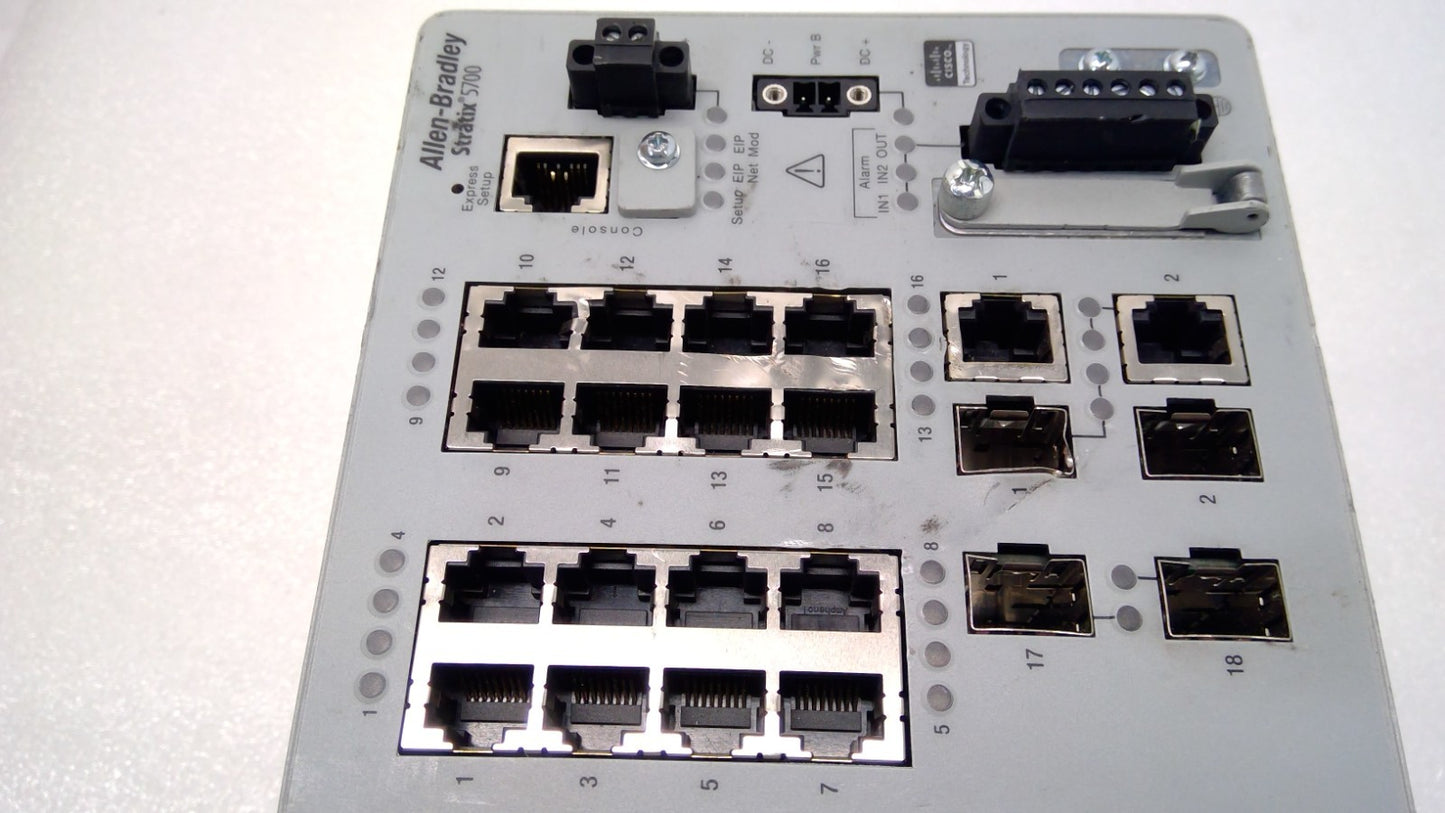 ALLEN BRADLEY 1783-BMS20CGN STRATIX 5700 ETHERNET SWITCH SER. A*READ DETAIL*