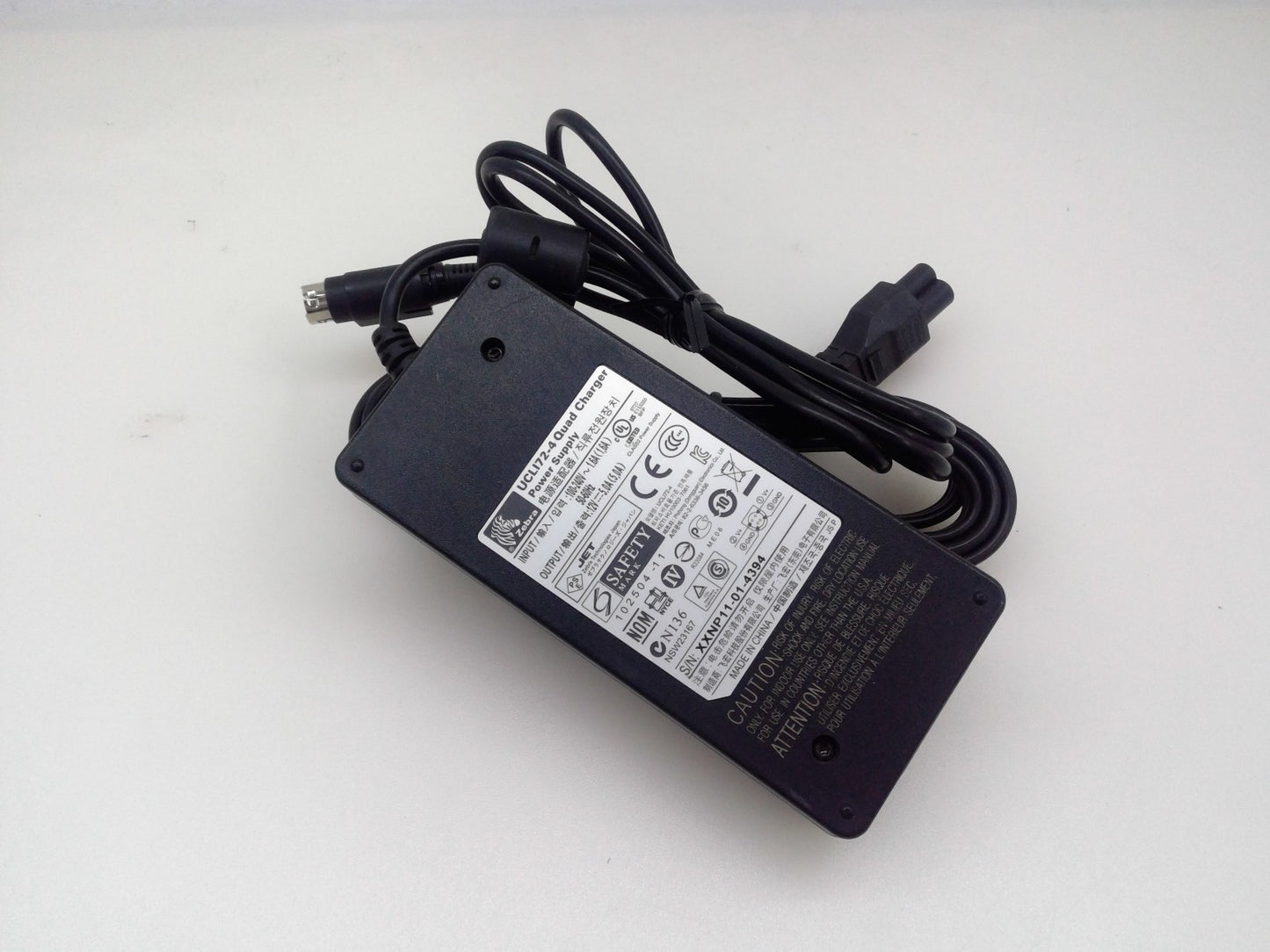 Genuine Zebra UCLI72-4 quad charger Power Supply 12V 5A Class 4 82-2-6336-3456