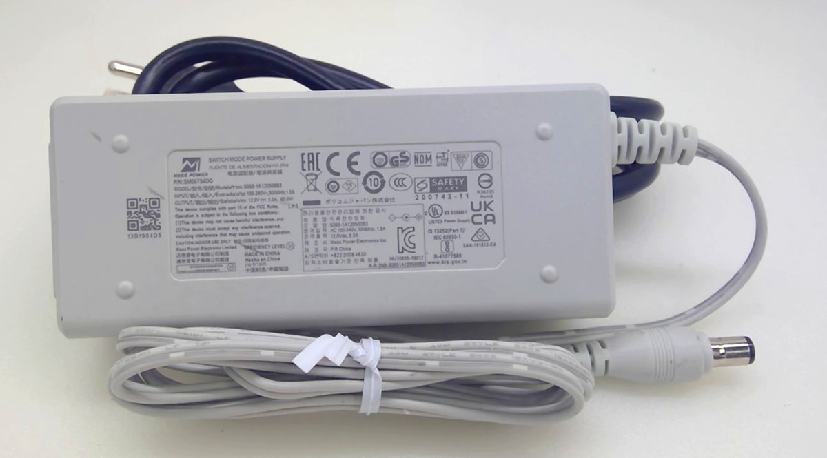 Mass Power S065-1A120500B3 12V 5A 60W AC/DC Power Adapter Gray