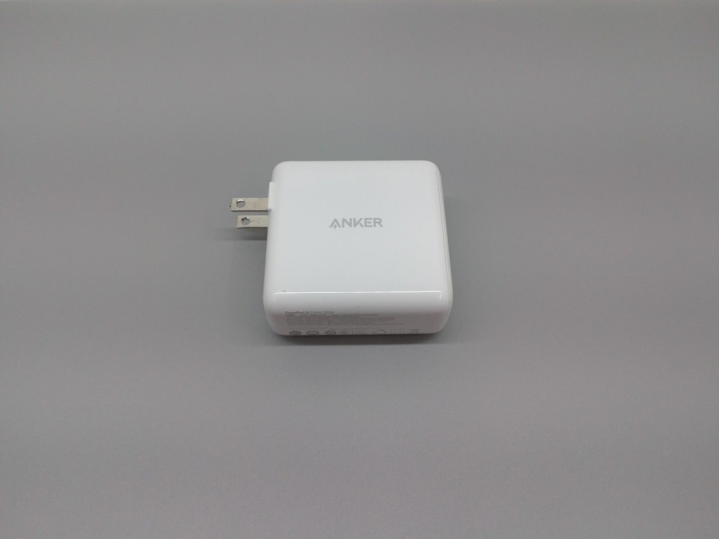 Anker A2037 Mac Book Pro Charger 100W Fast Charger 2 Port Power Adapter - WHITE