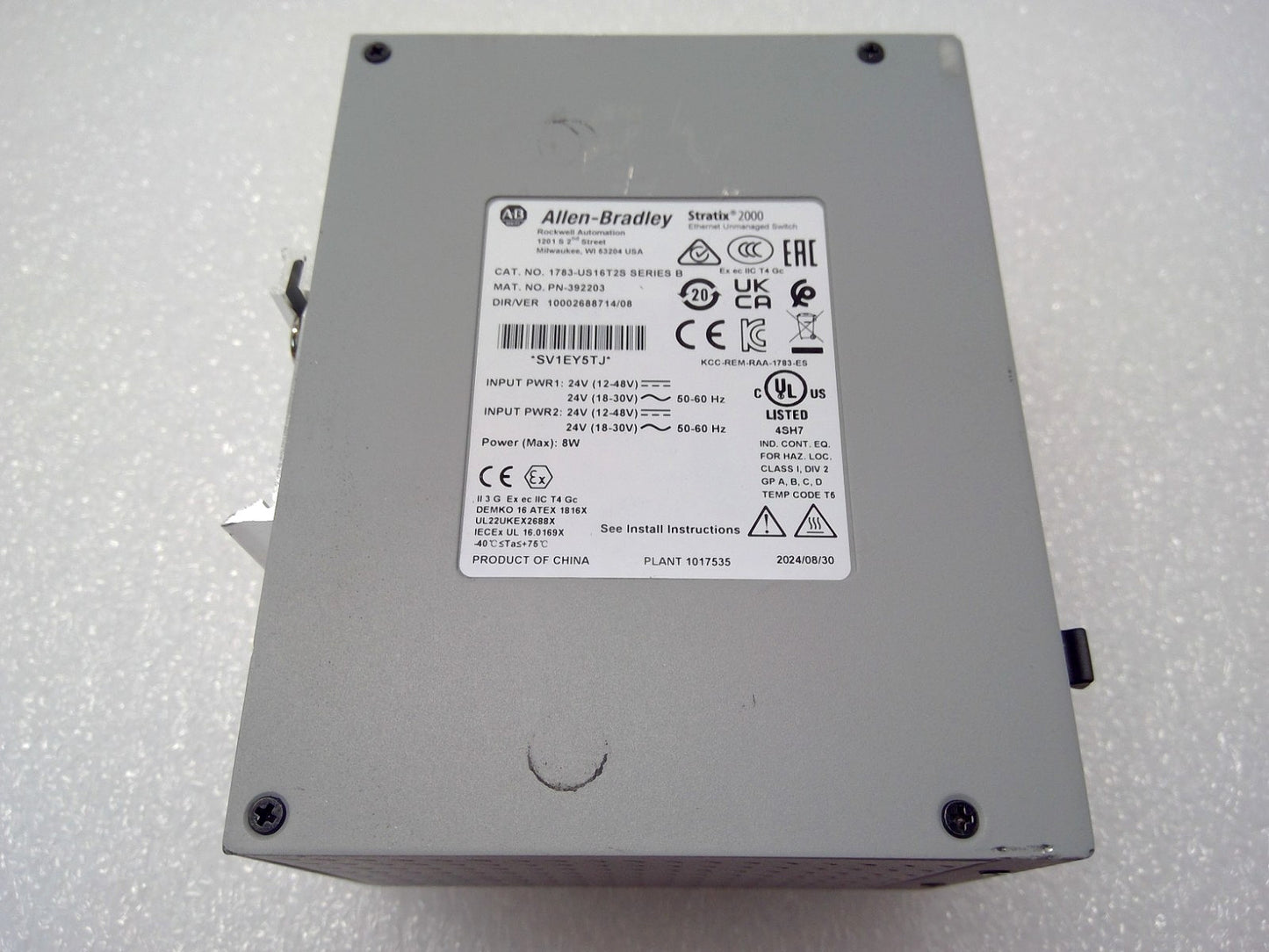 Allen-Bradley 1783-US16T2S SERIES B Stratix 2000 18 Port Ethernet Switch