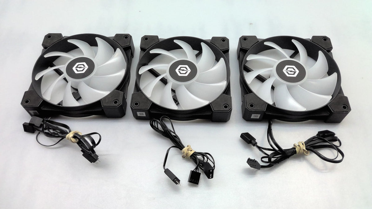 Lot of 3 Level Play 120mm RGB PC Case Fan PWM 4-Pin & 3-Pin ARGB