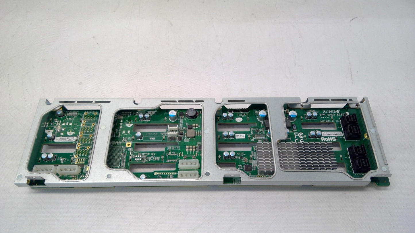 BPN-SAS3-836EL1  Supermicro 3U 16-port 12Gbps SAS SATA Backplane
