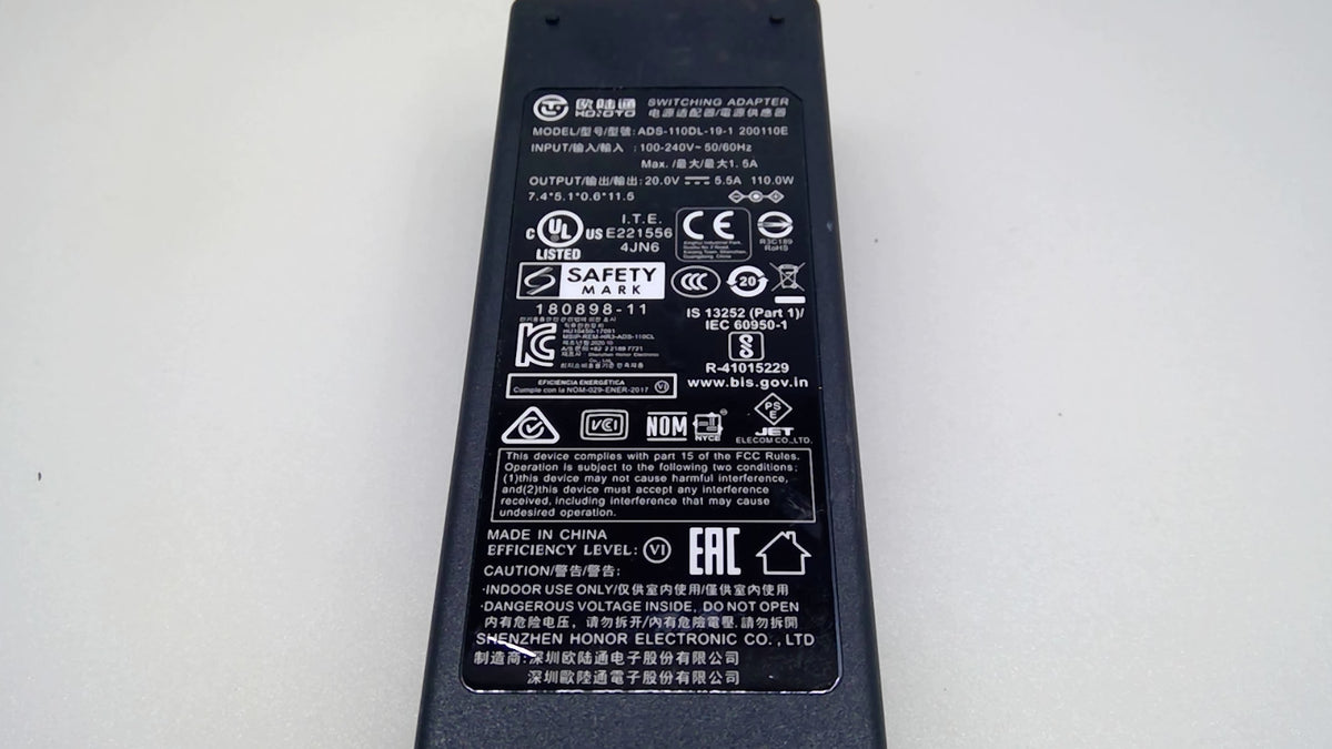 FOR LACIE BIG DOCK THUNDERBOLT 3 HOIOTO ADS-110DL-19-1 110W 20V 5.5A AC Adapter