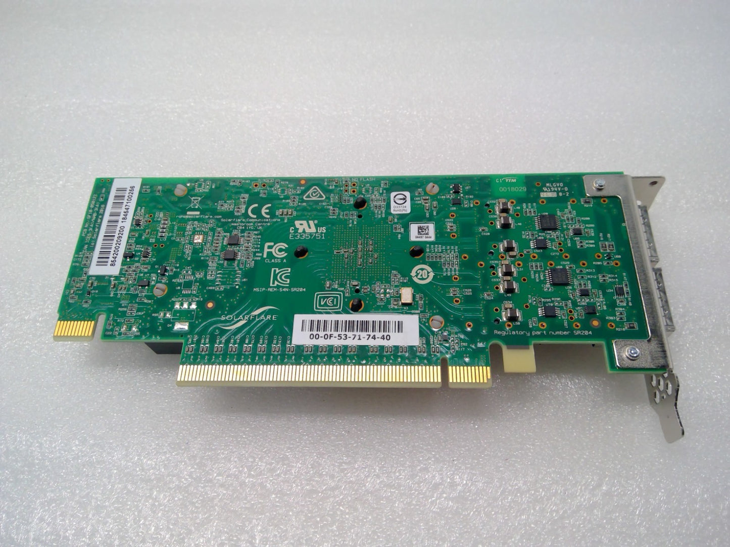 SOLARFLARE SR204 SF10-050122 - Dual-Port 10/40GbE QSFP+ PCl-e Adapter