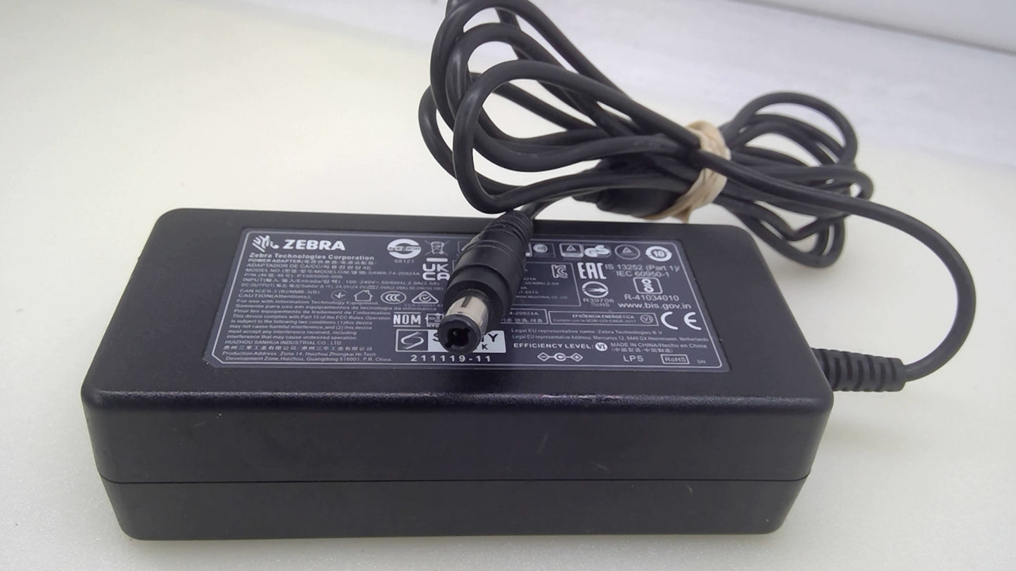 OEM Zebra 50W AC Adapter 24V 2.09A SAWA-74-20924A P1085000-006 Power Supply