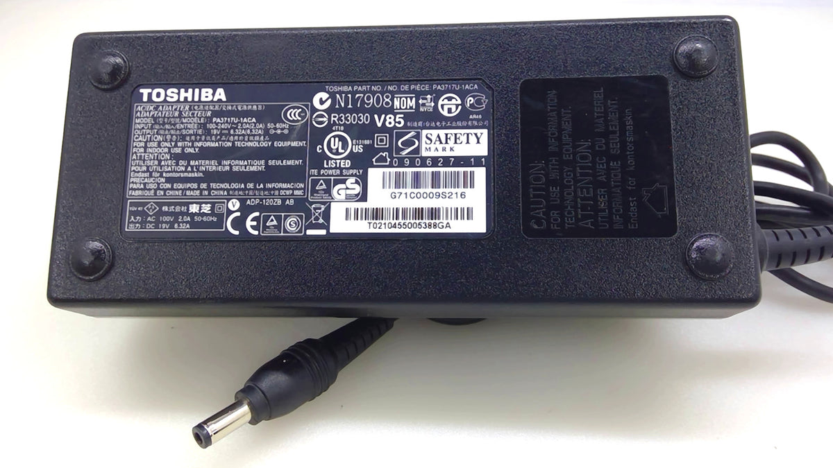 Genuine Toshiba PA3717U-1ACA 120W 19V 6.32A AC Adapter Charger w/ Cord