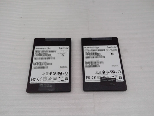 Lot of 2 SanDisk X600 128GB 2.5" SATA Solid State Hard Drive SD9SB8W-128G-1006