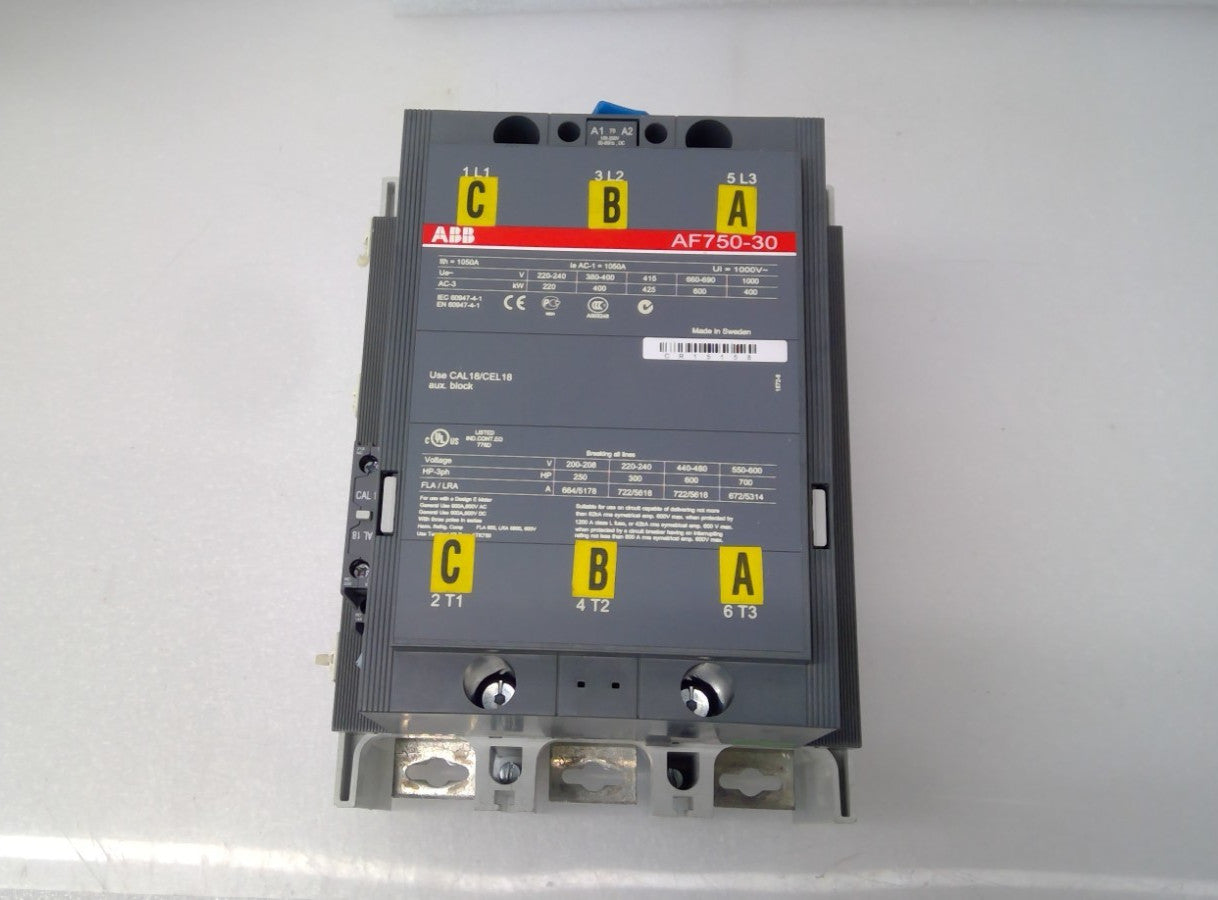 ABB AF750-30 / AF750-30-11 Contactor 3-Pole 750A FREE SHIPPING  *Read*