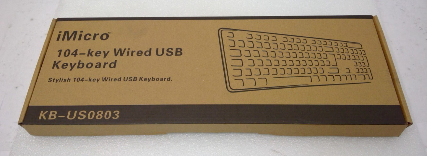LOT OF 10 iMicro KB-US0803 104-Key Wired USB English Keyboard (Black)