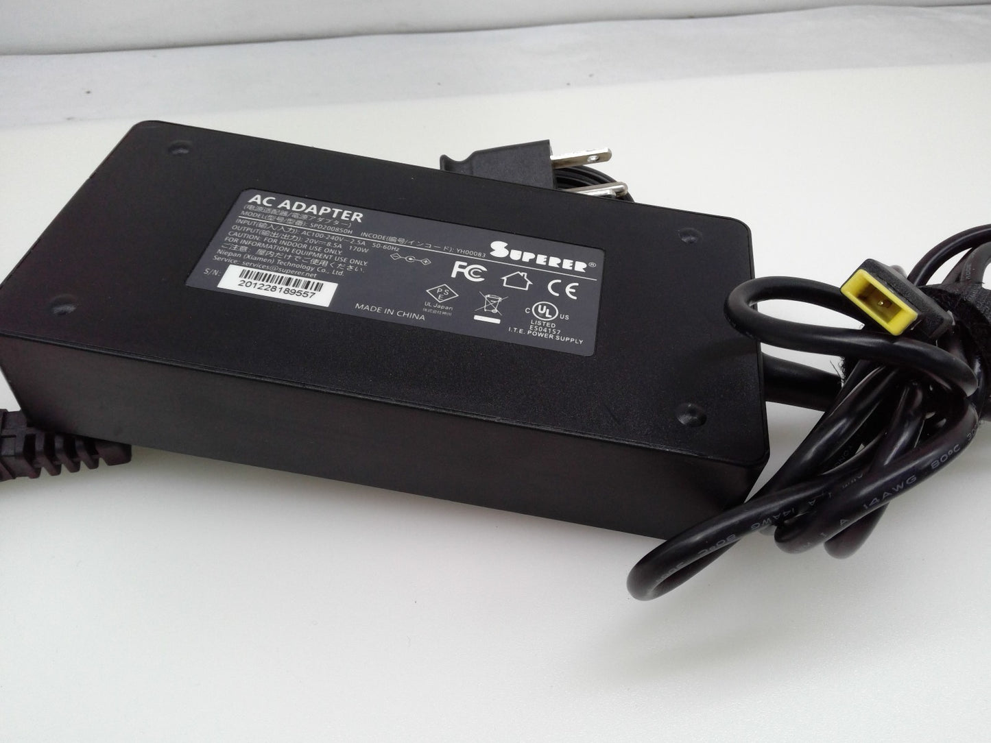 Superer Laptop charger SPD200850H  170W 20V 8.5A ThinkPad P1 Gen 3 4 5 6 7