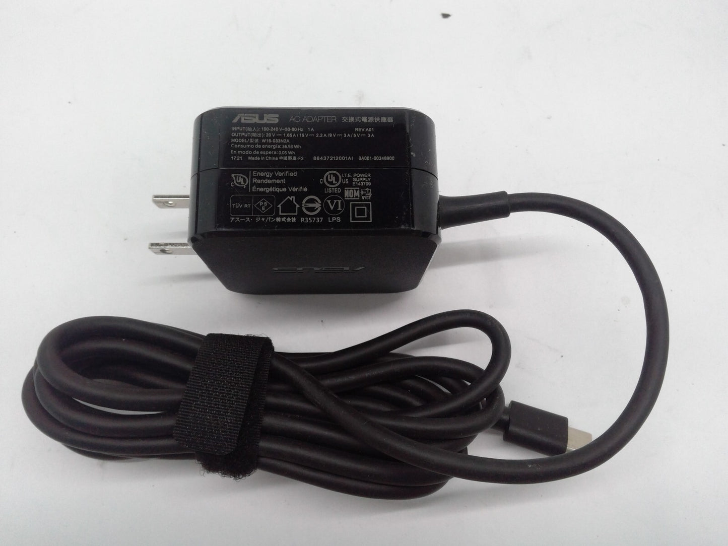 Asus 33W AC Adapter 20V 3A USB-C Charger ADP-33DW B Chromebook C223N C423N